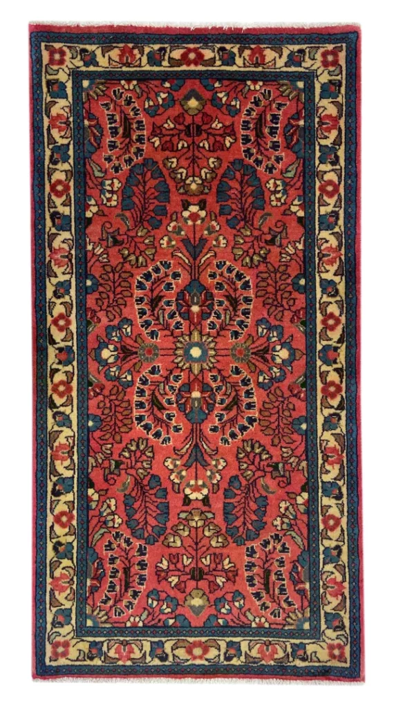 Perserteppich Sarough 132 x 68 cm Wolle handgeknüpft