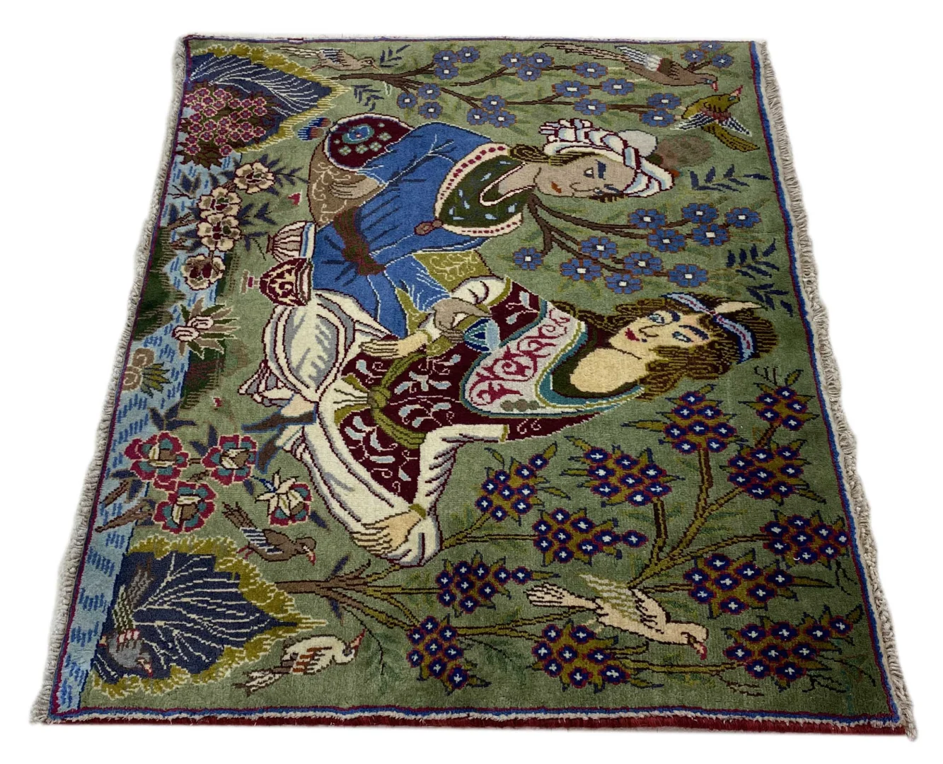 Perserteppich Kashmar 96 x 76 cm Wolle handgeknüpft