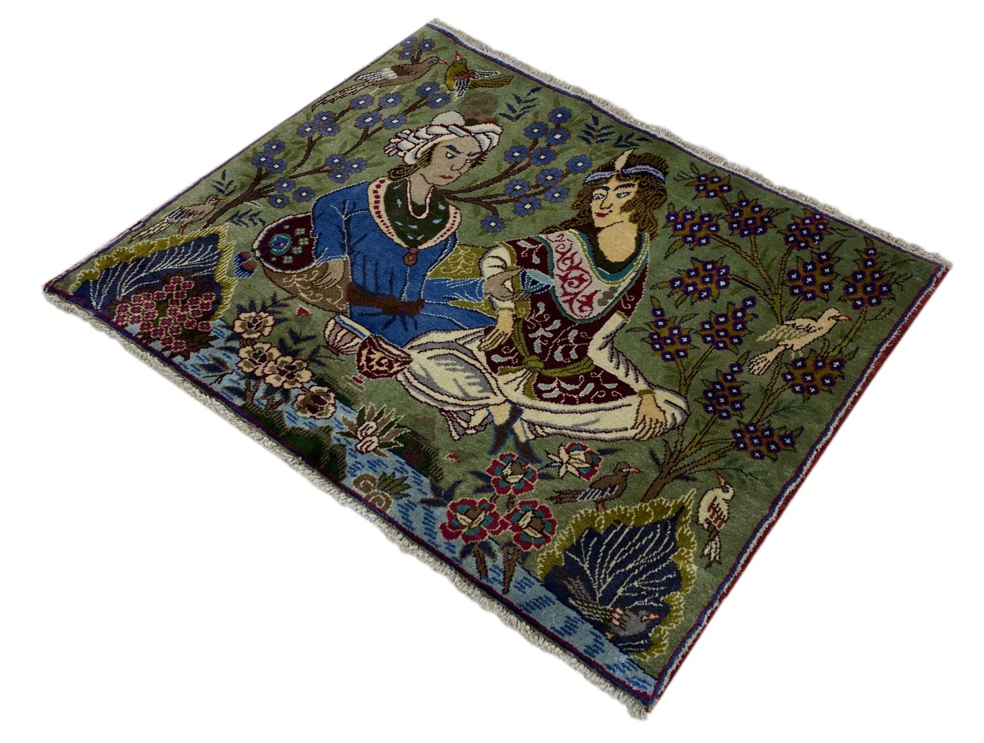 Perserteppich Kashmar 96 x 76 cm Wolle handgeknüpft