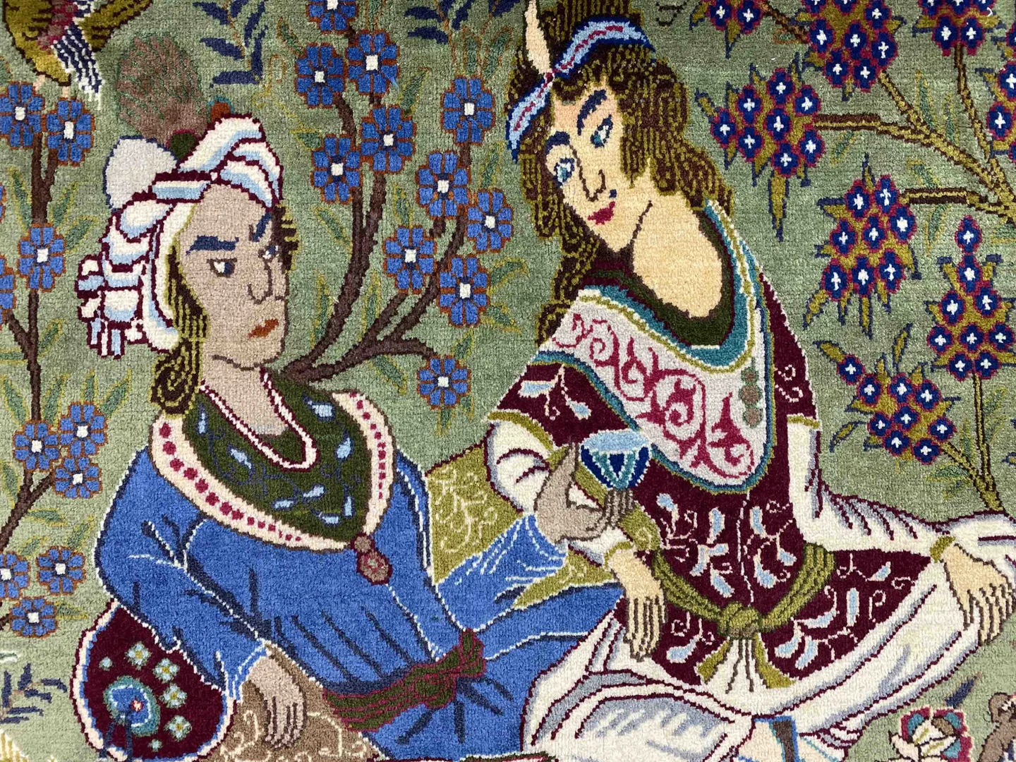 Perserteppich Kashmar 96 x 76 cm Wolle handgeknüpft