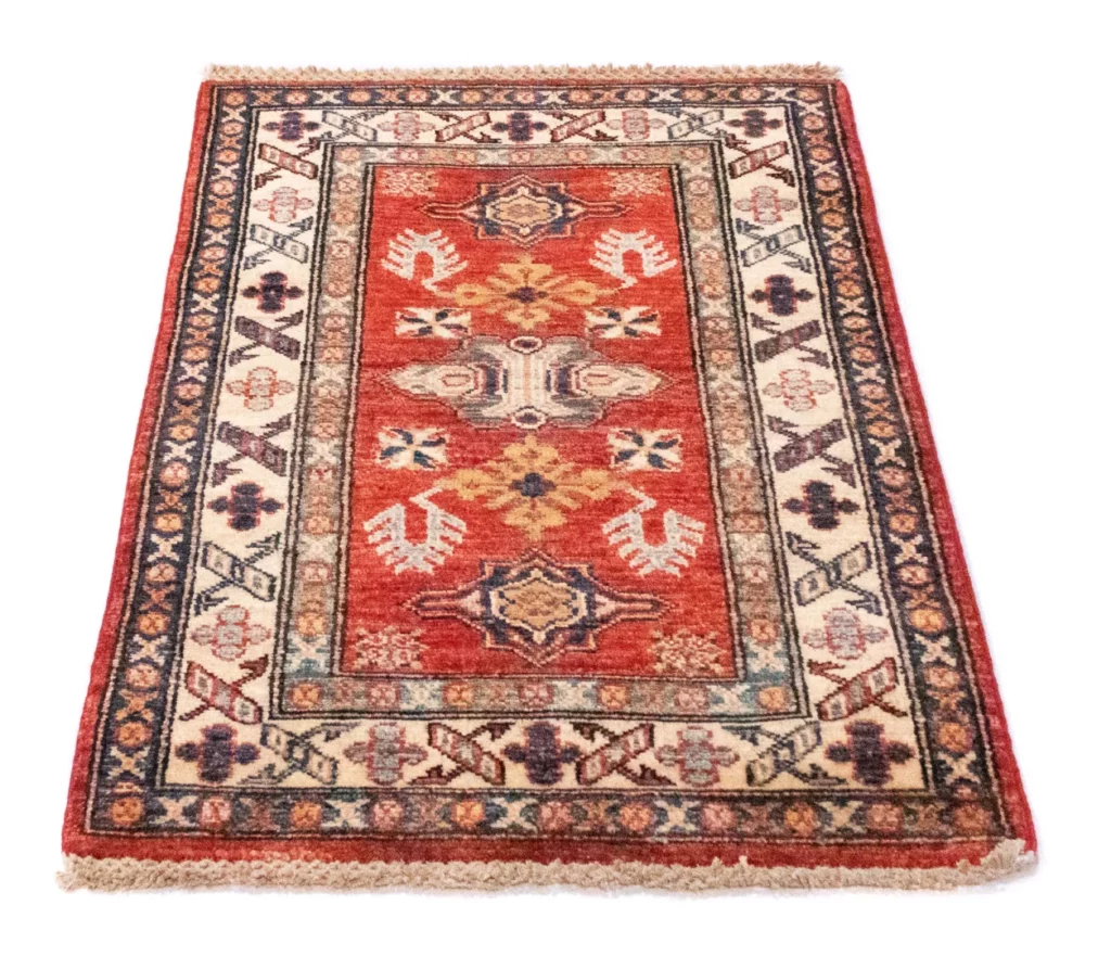 Orientteppich Kazak 88 x 62 cm Wolle handgeknüpft