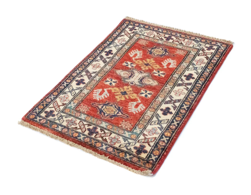 Orientteppich Kazak 88 x 62 cm Wolle handgeknüpft
