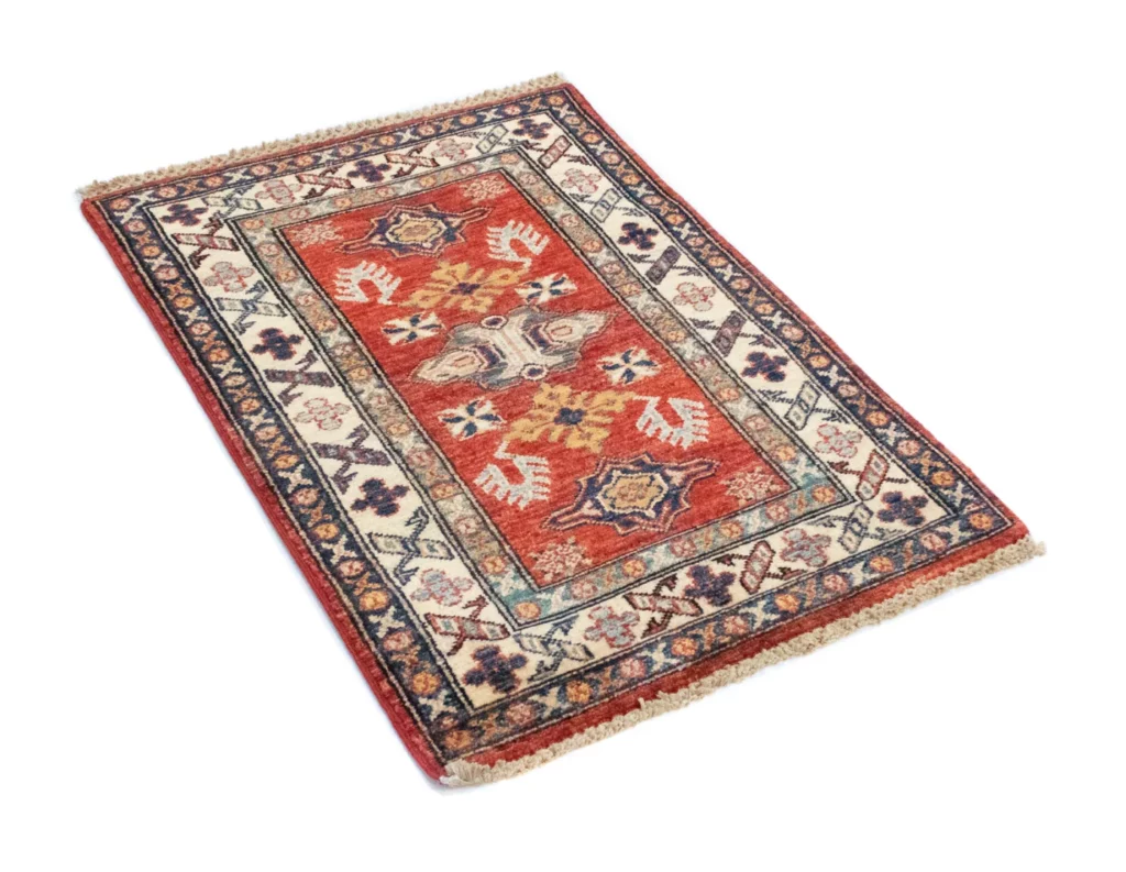 Orientteppich Kazak 88 x 62 cm Wolle handgeknüpft