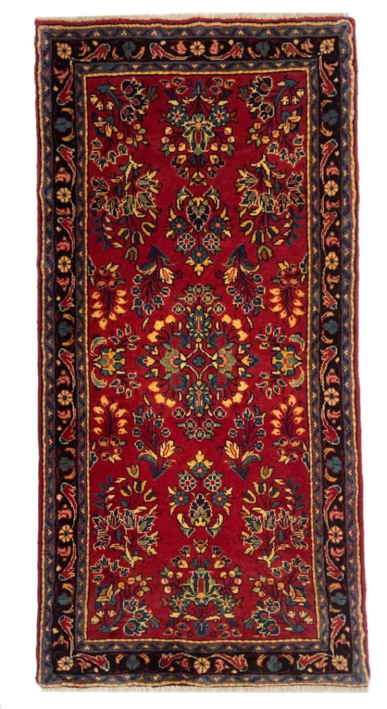 Perserteppich Sarough 133 x 66 cm Wolle handgeknüpft