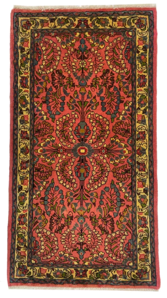 Perserteppich Sarough 133 x 72 cm Wolle handgeknüpft