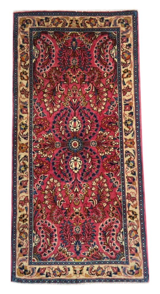 Perserteppich Sarough 134 x 66 cm Wolle handgeknüpft