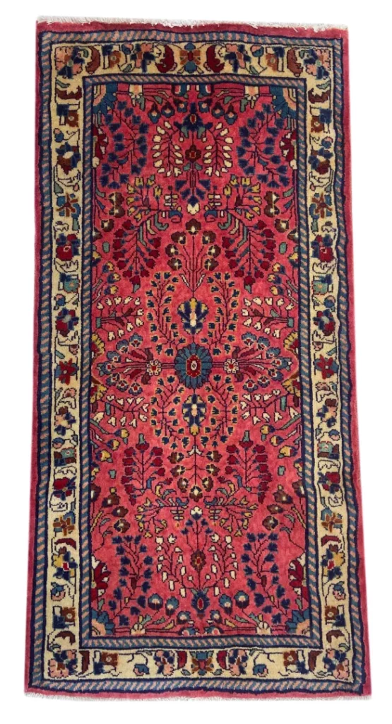 Perserteppich Sarough 135 x 67 cm Wolle handgeknüpft