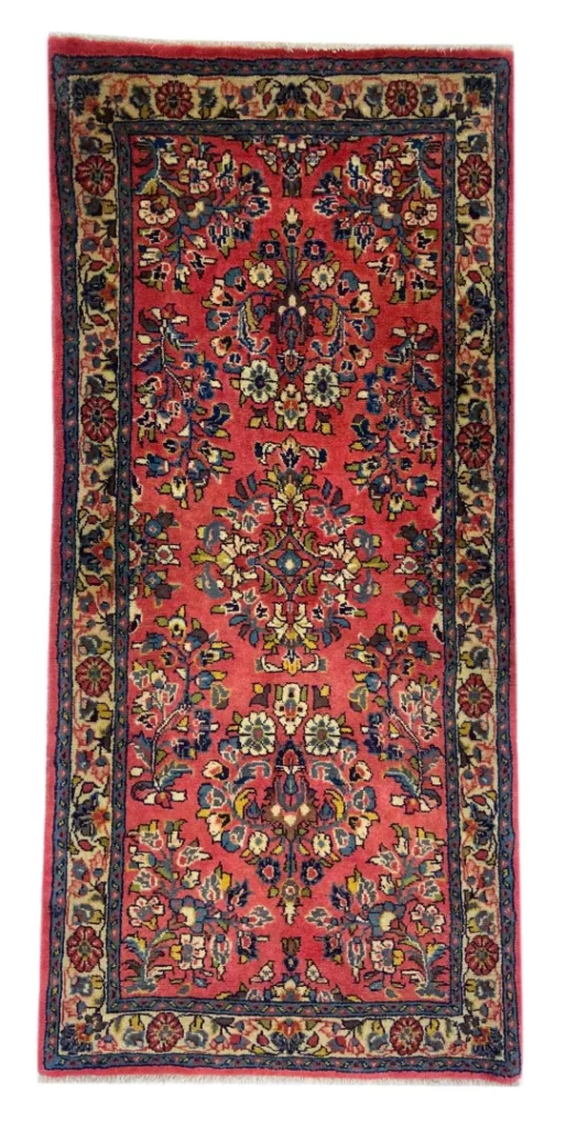 Perserteppich Sarough 137 x 64 cm Wolle handgeknüpft