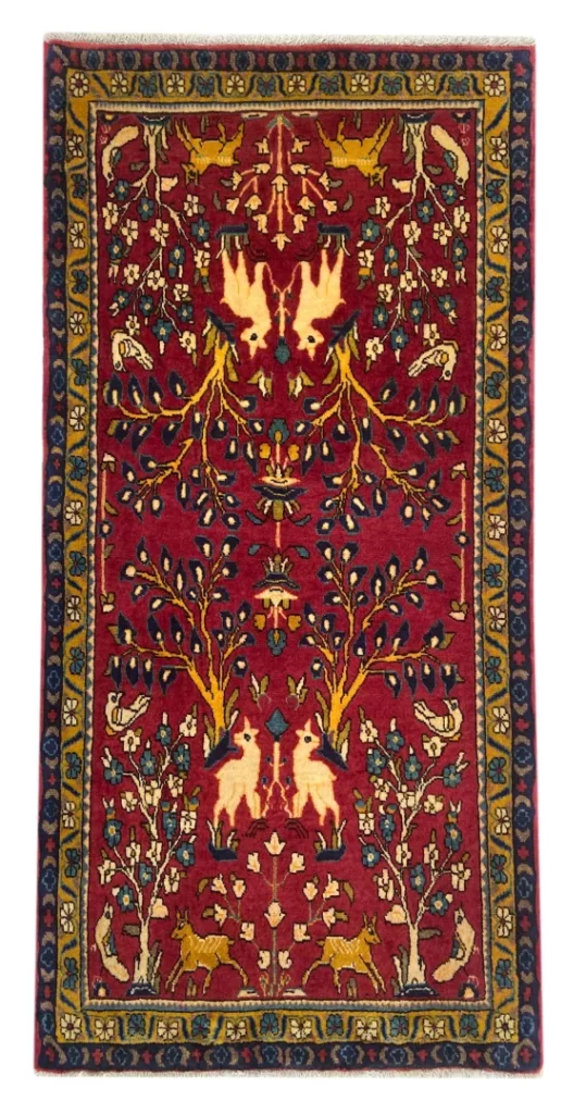 Perserteppich Sarough 140x69 cm Wolle handgeknüpft