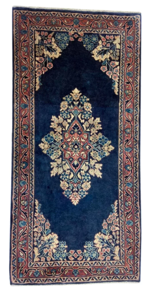 Perserteppich Sarough 149 x 70 cm Wolle handgeknüpft