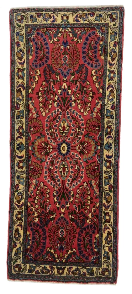 Perserteppich Sarough 157 x 65 cm Wolle handgeknüpft