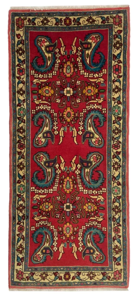 Perserteppich Sarough 158 x 69 cm Wolle handgeknüpft
