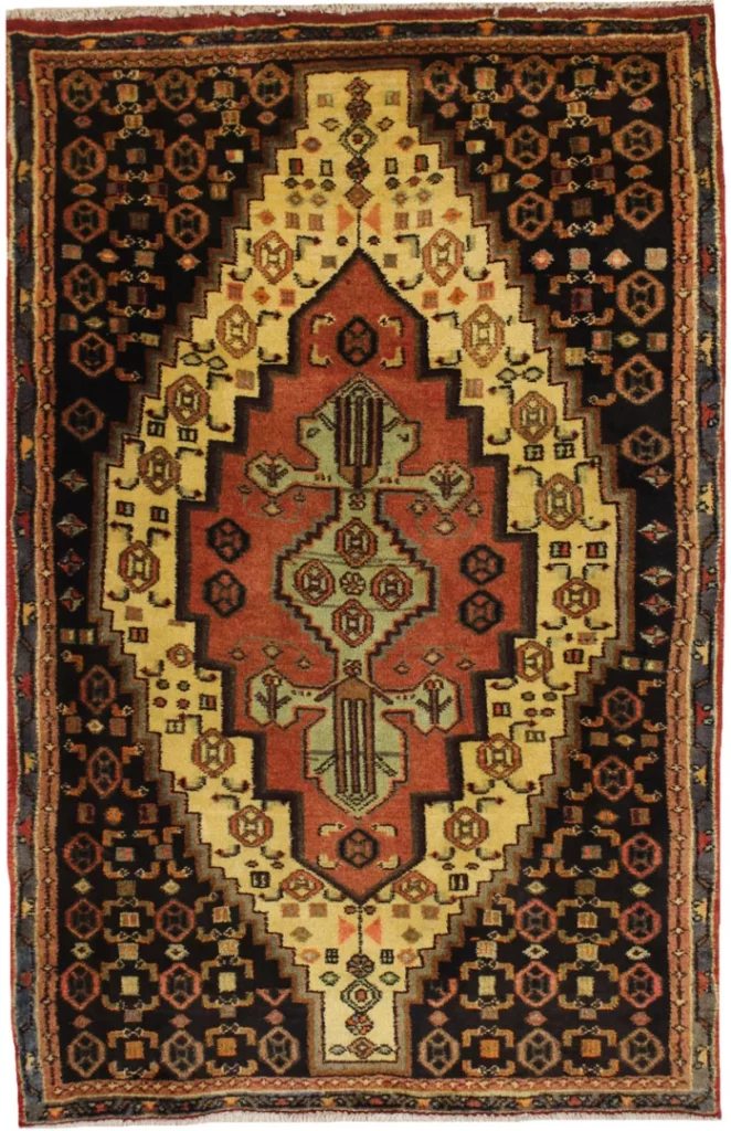 Perserteppich Senneh 121 x 80 cm Wolle handgeknüpft
