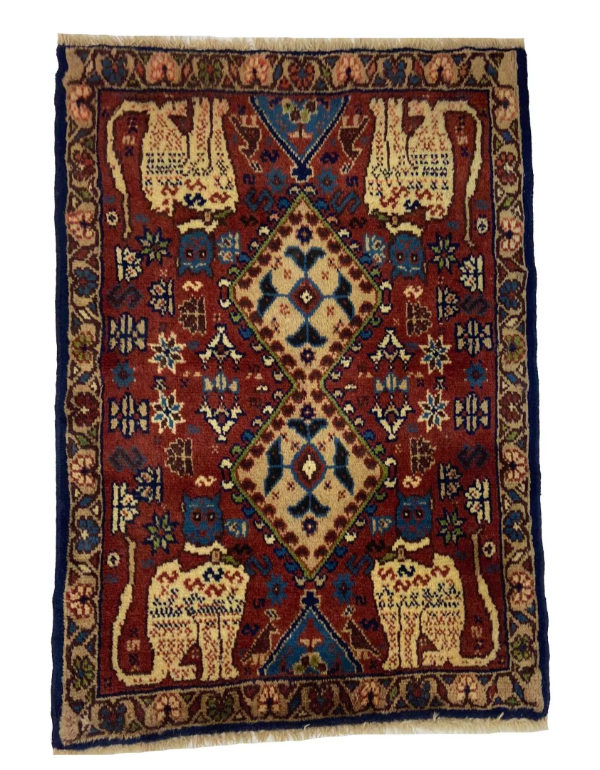 shiraz-orientteppich-82-x-58-cm-100000-knoten-handgeknupft Perserteppich Shiraz 82 x 58 cm Wolle handgeknüpft