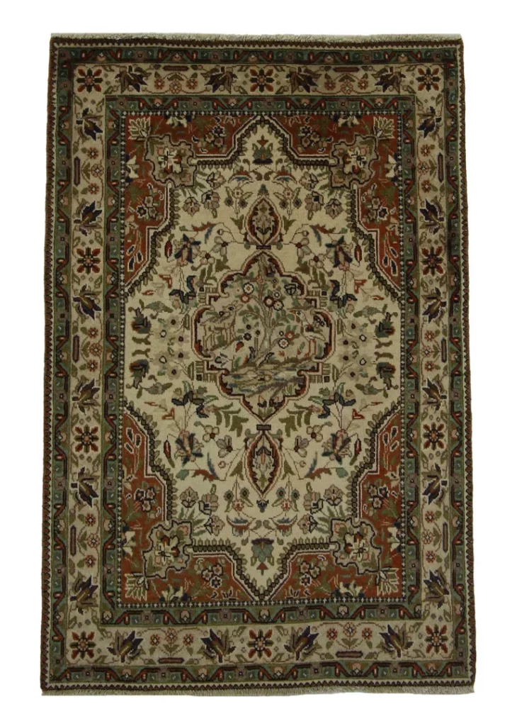 orientteppich-tabris-145-x-96-cm-50-raj-handgeknupft-seide Perserteppich Täbris 145 x 96 cm Seide handgeknüpft