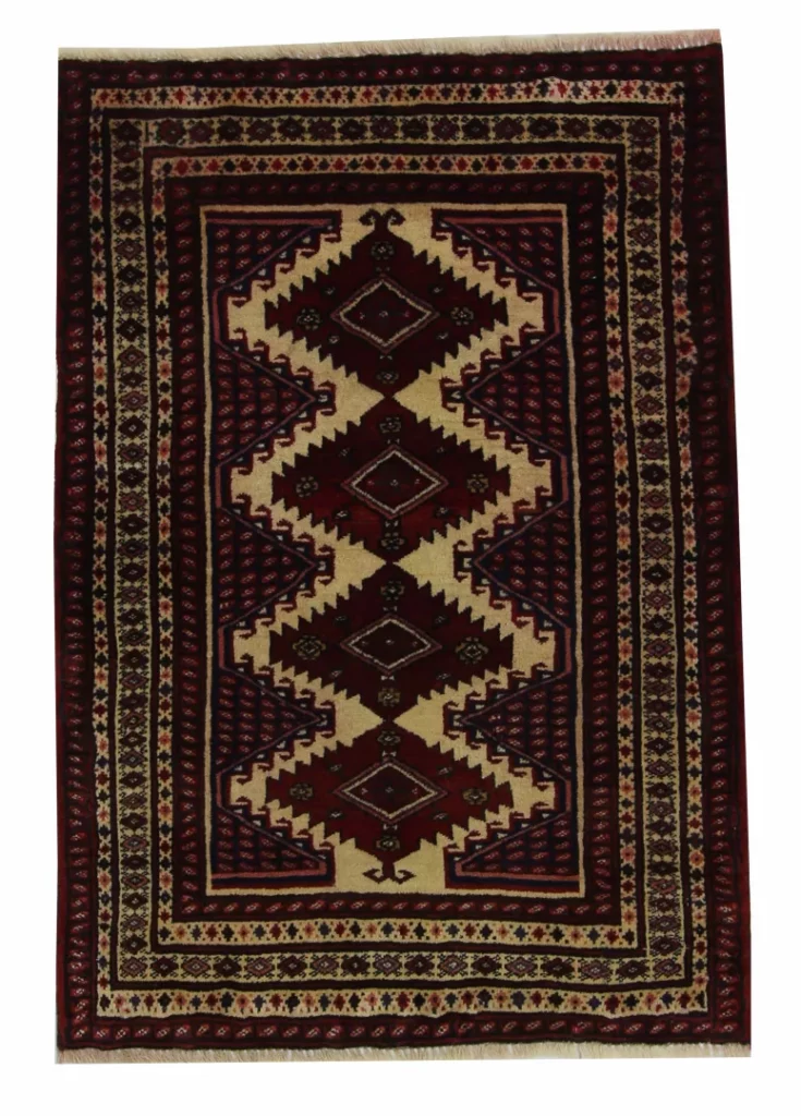 Perserteppich Turkman 117 x 82 cm Wolle handgeknüpft