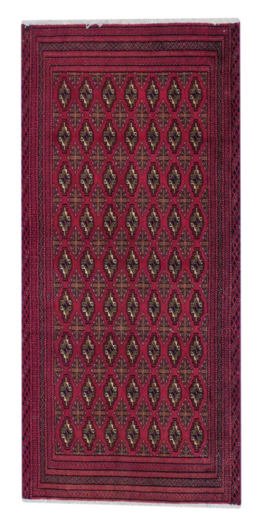 Perserteppich Turkman 124 x 57 cm Wolle handgeknüpft