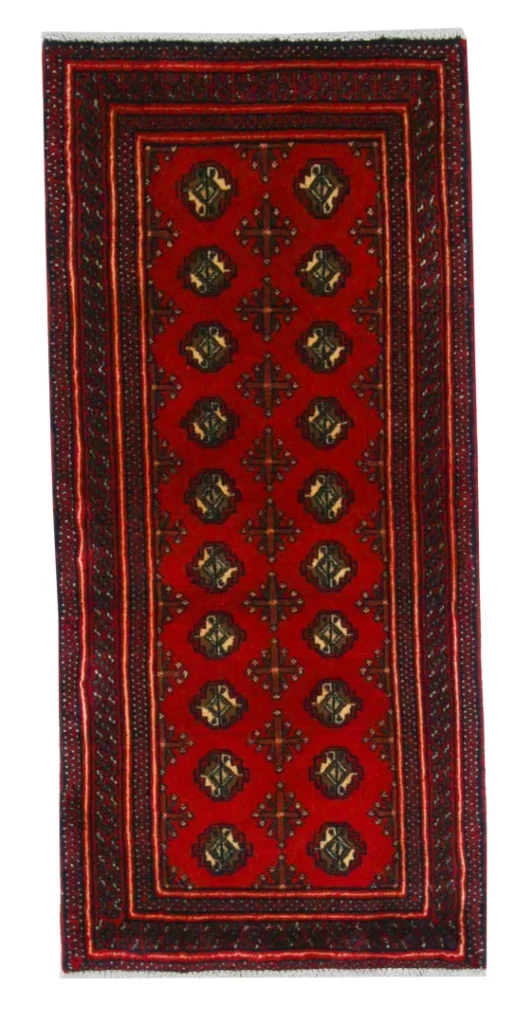 Perserteppich Turkman 119 x 55 cm Wolle handgeknüpft