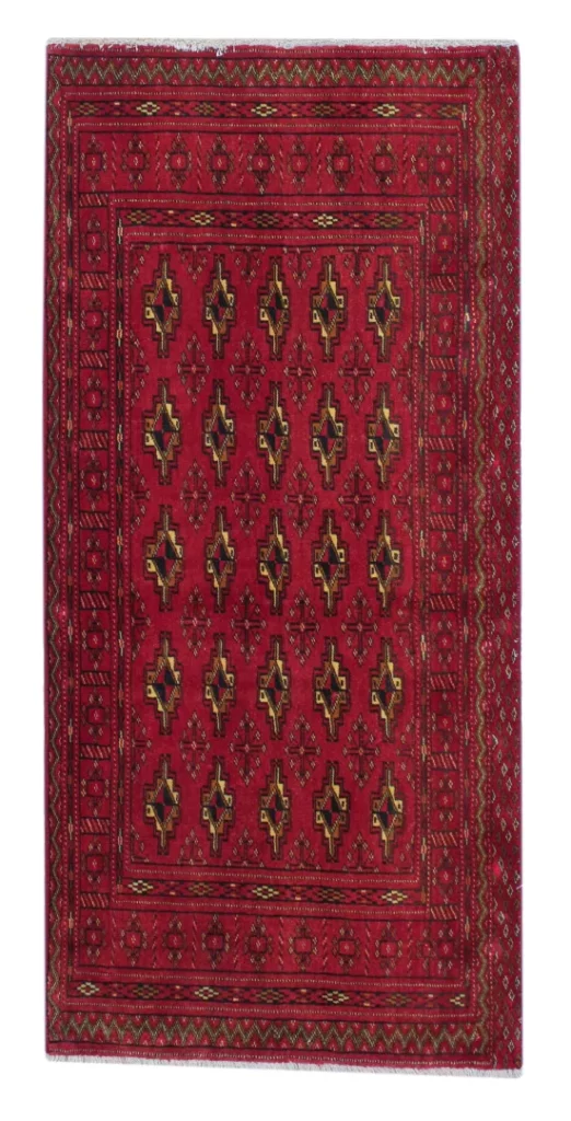 Perserteppich Turkman 126 x 59 cm Wolle handgeknüpft
