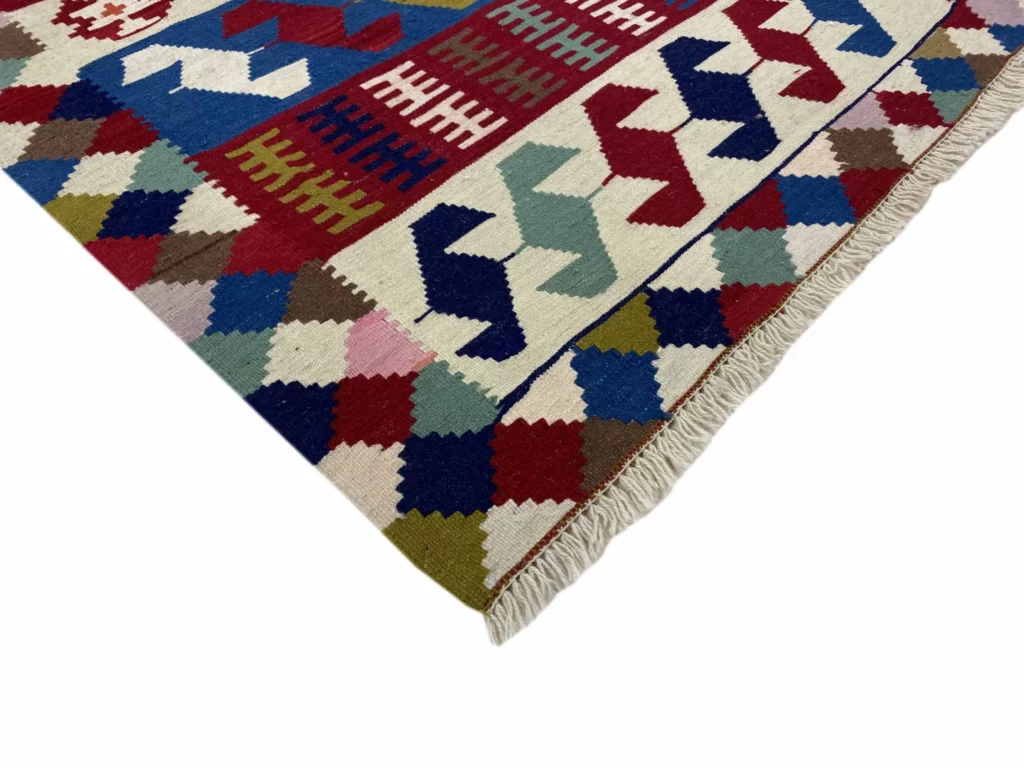 handgewebter-kelim-146-x-101-cm-traditioneller-orientteppich-3 Perserteppich Fars 146 x 101 cm handgewebt