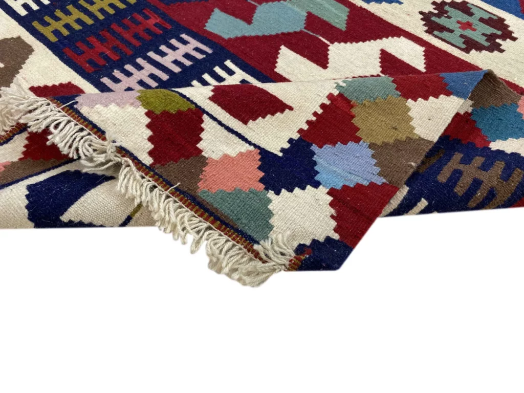 handgewebter-kelim-146-x-101-cm-traditioneller-orientteppich-6 Perserteppich Fars 146 x 101 cm handgewebt