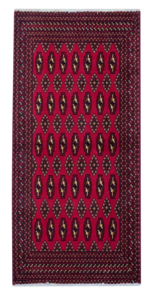 Perserteppich Turkman 130 x 60 cm Wolle handgeknüpft