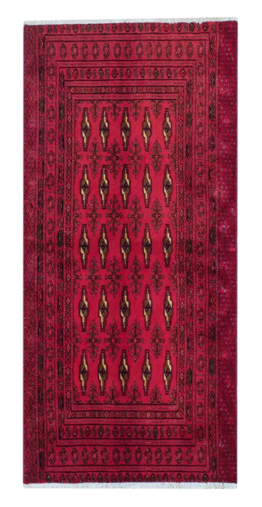 Perserteppich Turkman 130 x 60 cm Wolle handgeknüpft