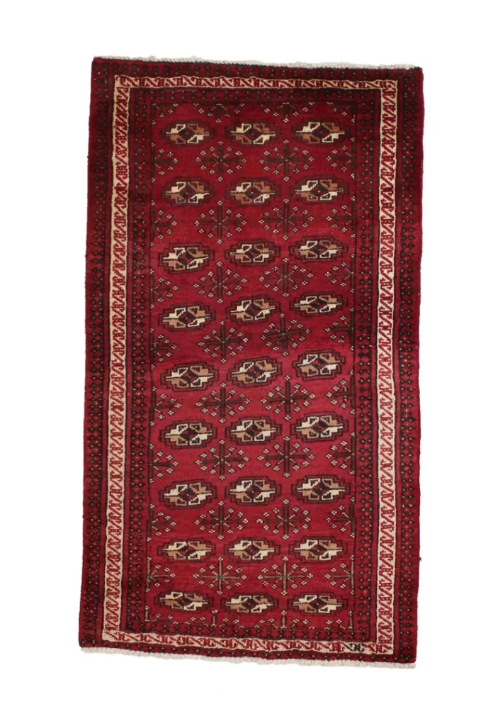 Perserteppich Turkman 135 x 75 cm Wolle handgeknüpft