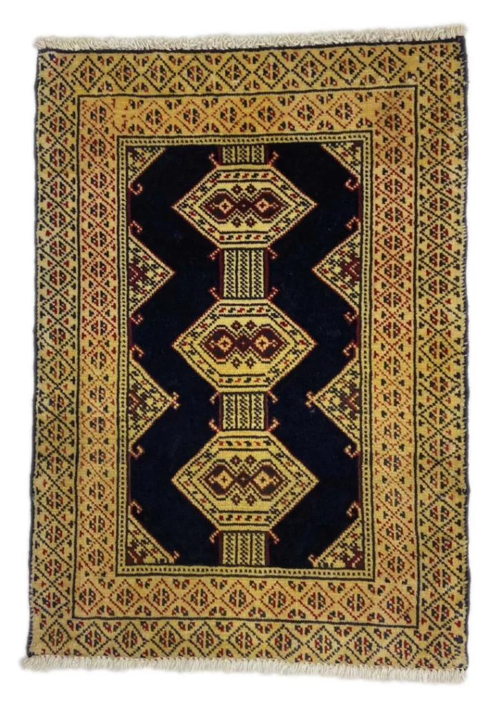 Perserteppich Turkman 81 x 58 cm Wolle handgeknüpft
