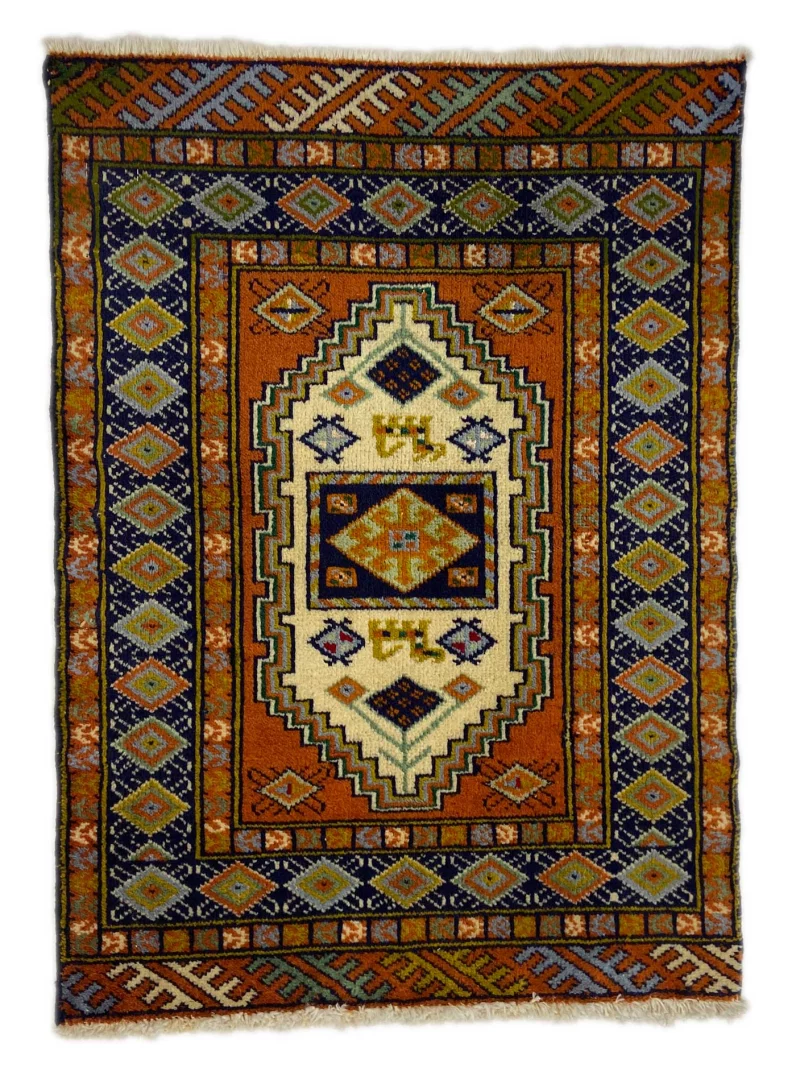 Perserteppich Turkman 83 x 60 cm Wolle handgeknüpft