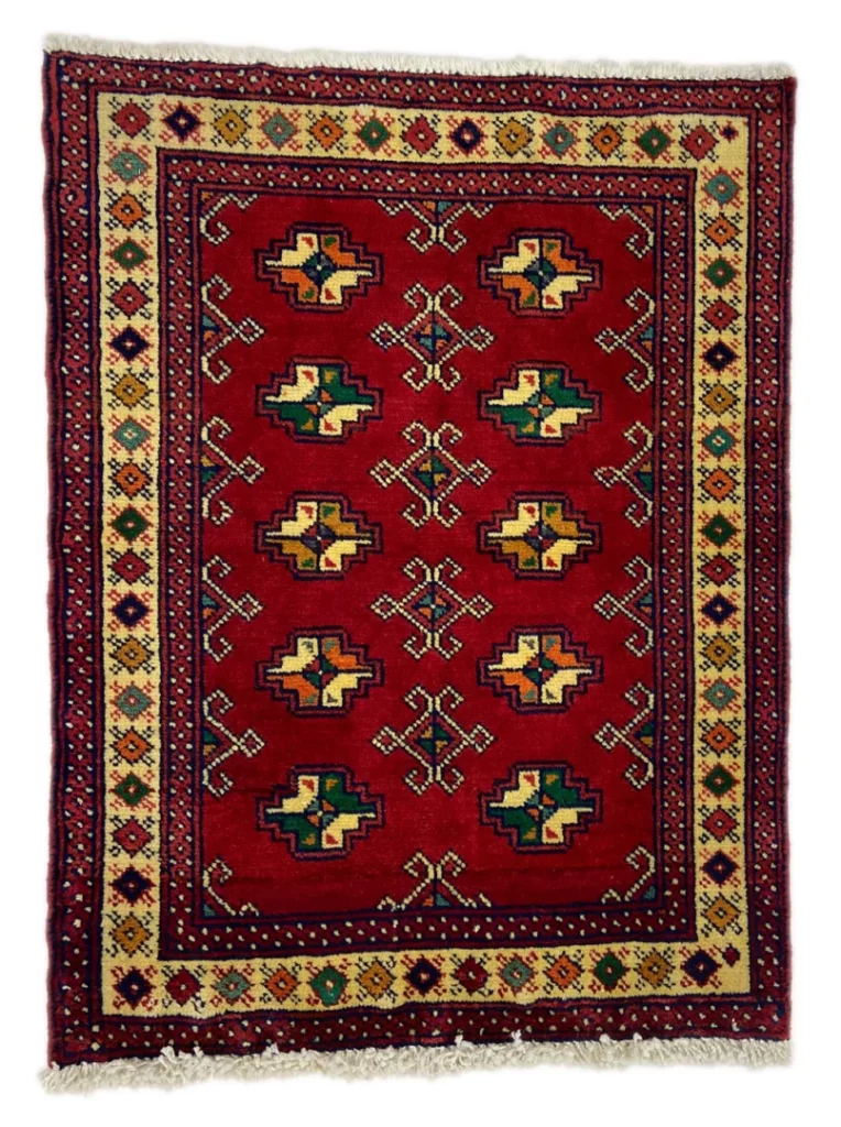 Perserteppich Turkman 83 x 64 cm Wolle handgeknüpft