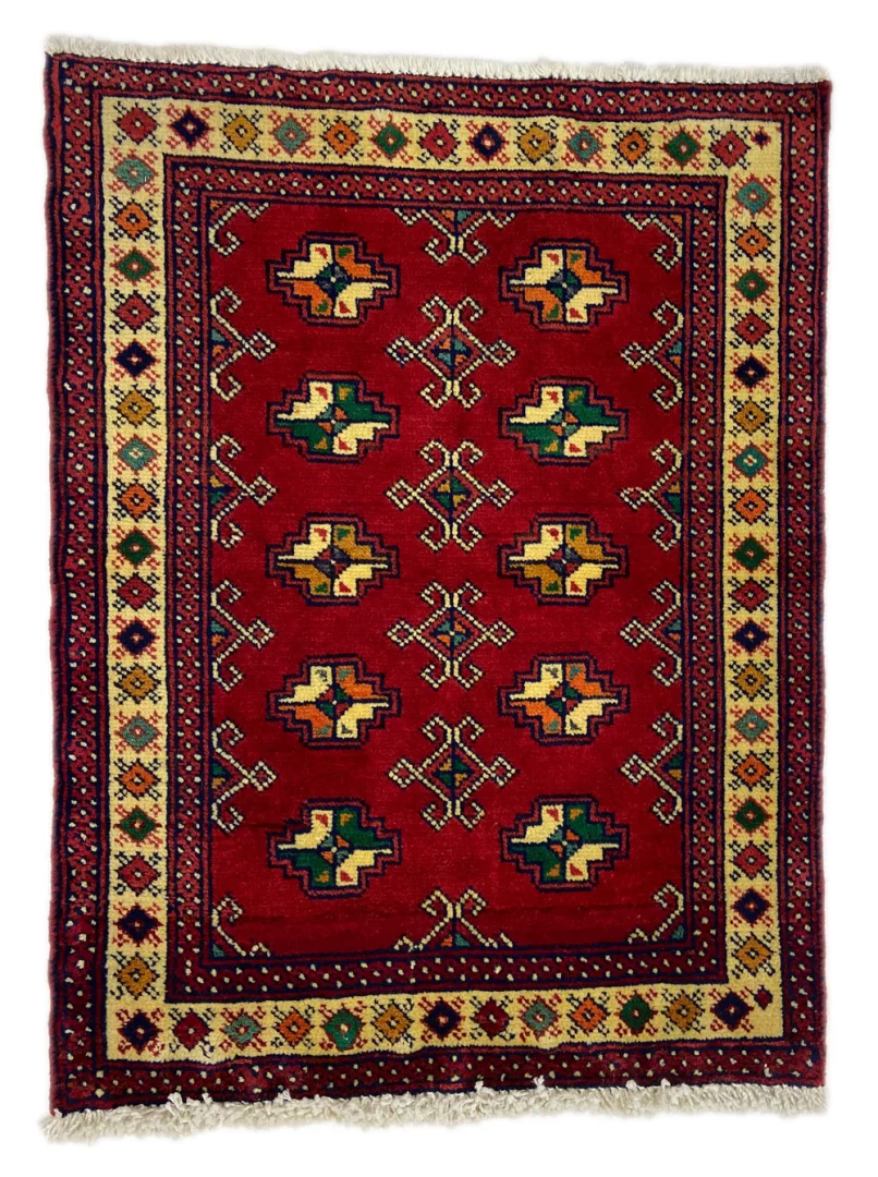 Perserteppich Turkman 83 x 64 cm Wolle handgeknüpft
