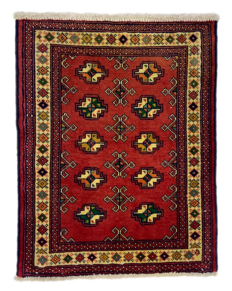 Perserteppich Turkman 83 x 65 cm Wolle handgeknüpft