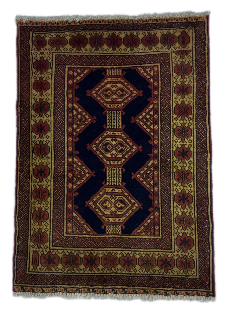 turkman-teppich-88-x-64-cm-200000-knoten-m-handgeknupft Perserteppich Turkman 88 x 64 cm Wolle handgeknüpft