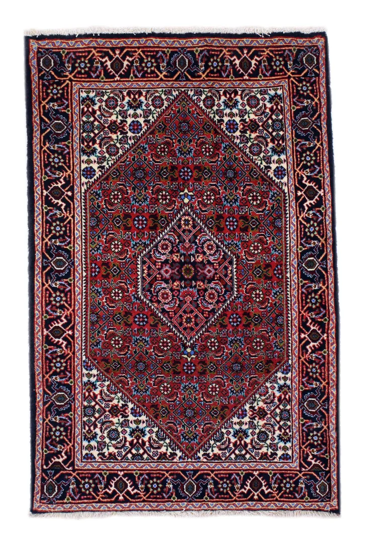Perserteppich Zandschan 138 x 90 cm Baumwolle handgeknüpft