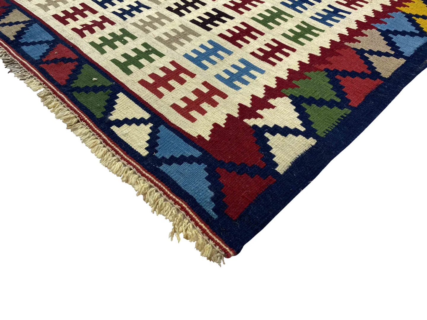handgewebter-kelim-155-x-97-cm-aus-fars-orientalischer-teppich-3 Perserteppich Fars 155 x 97 cm Wolle handgewebt
