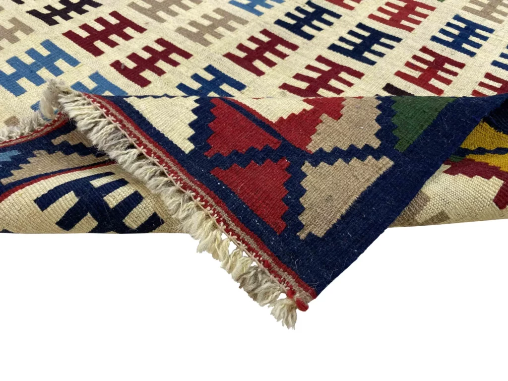 handgewebter-kelim-155-x-97-cm-aus-fars-orientalischer-teppich-6 Perserteppich Fars 155 x 97 cm Wolle handgewebt