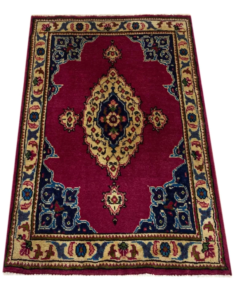 Perserteppich Kerman 100 x 65 cm Baumwolle handgeknüpft