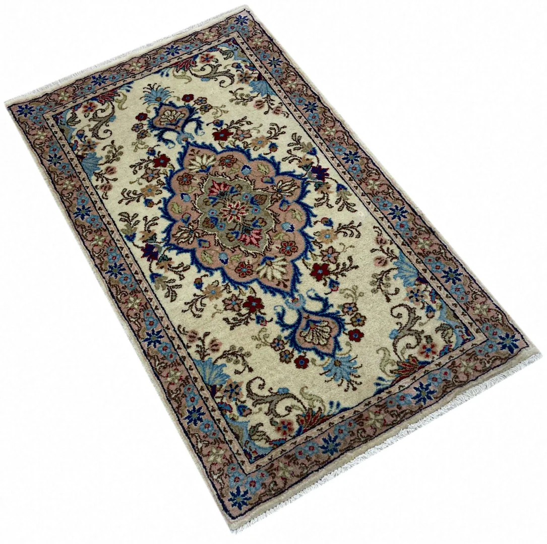 Perserteppich Kerman 120 x 72 cm Baumwolle handgeknüpft