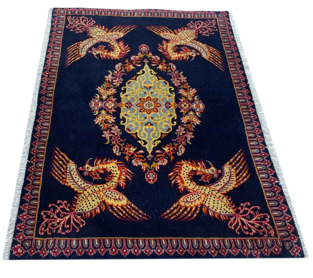 Perserteppich Keshan 100 x 74 cm Schafwolle handgeknüpft