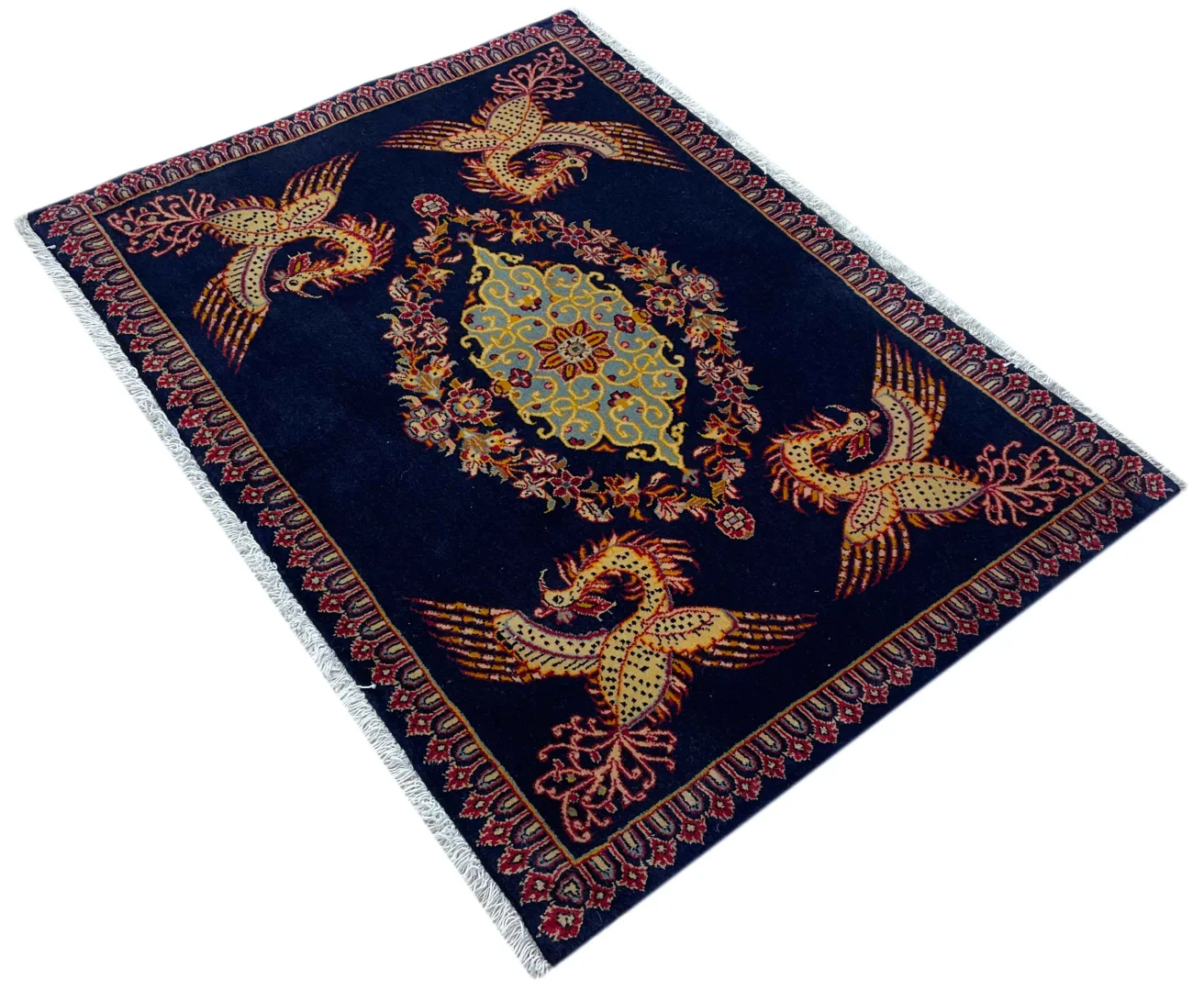 Perserteppich Keshan 100 x 74 cm Schafwolle handgeknüpft