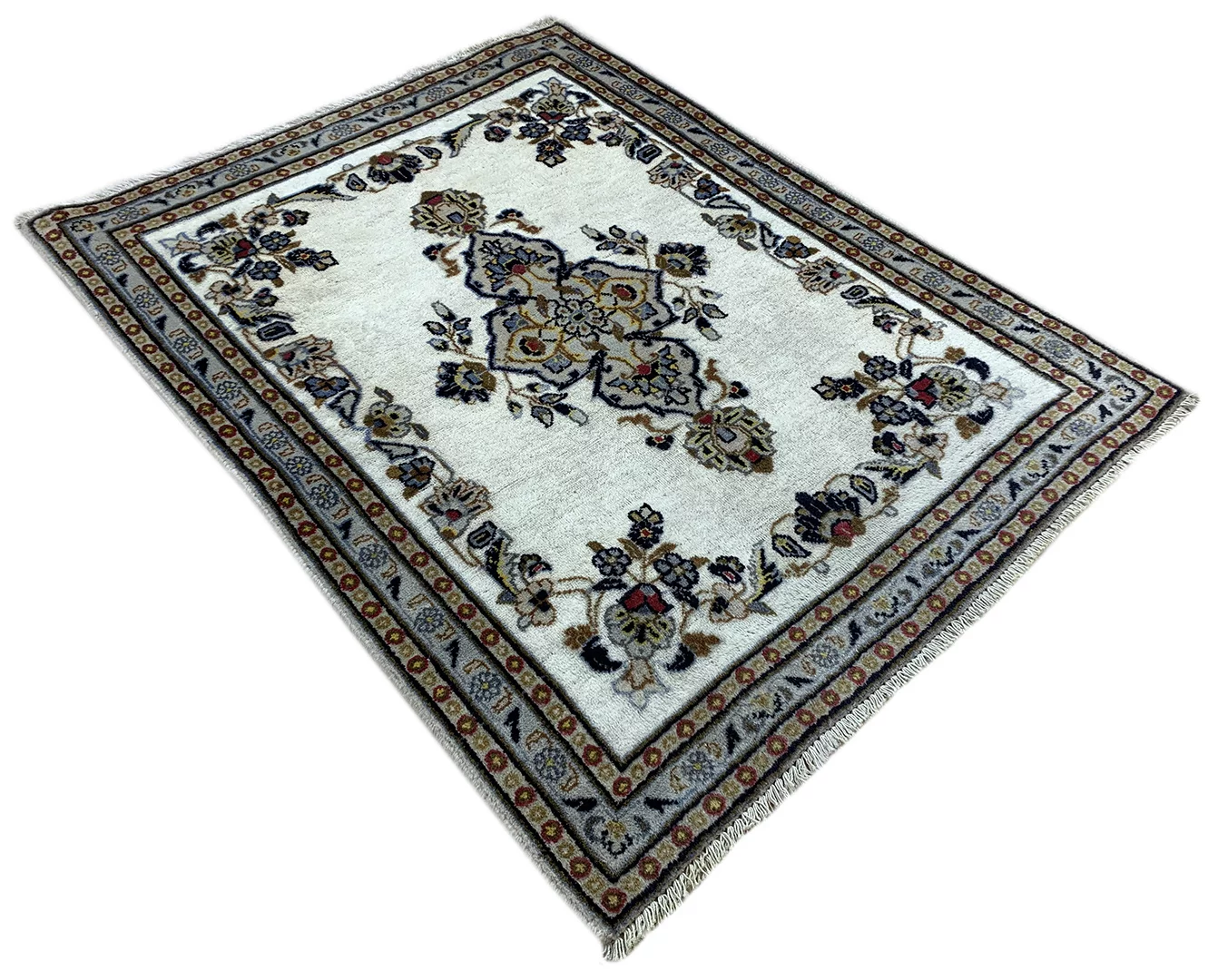 Perserteppich Keshan 108 x 87 cm Schafwolle handgeknüpft