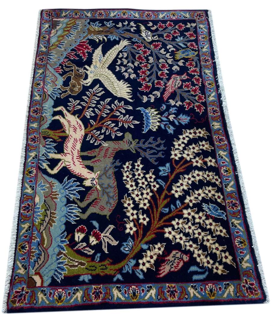 Perserteppich Keshan 112 x 67 cm Wolle handgeknüpft