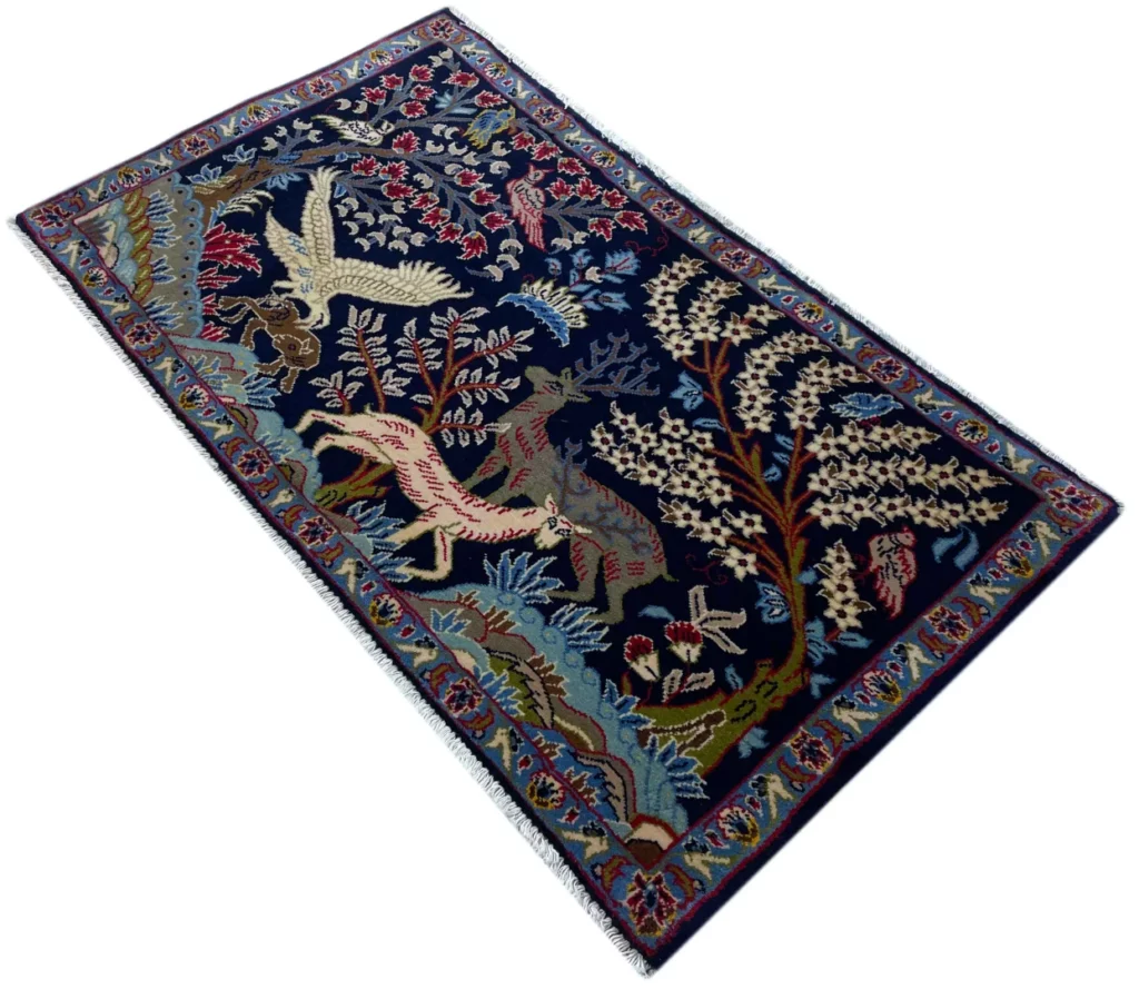 Perserteppich Keshan 112 x 67 cm Wolle handgeknüpft
