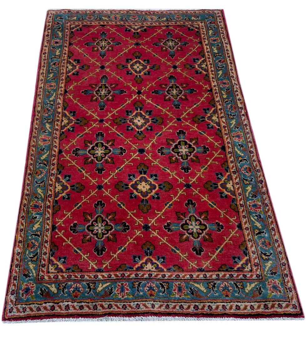 Perserteppich Keshan 138 x 80 cm Wolle handgeknüpft