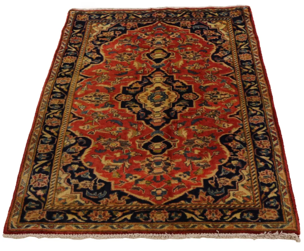 Perserteppich Keshan 144 x 100 cm Schafwolle handgeknüpft