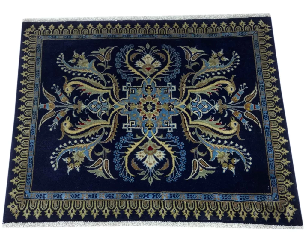 keshan-teppich-63-x-80-cm-150000-knoten-handgeknupft-orientteppich-1 Perserteppich Keshan 63 x 80 cm Wolle handgeknüpft