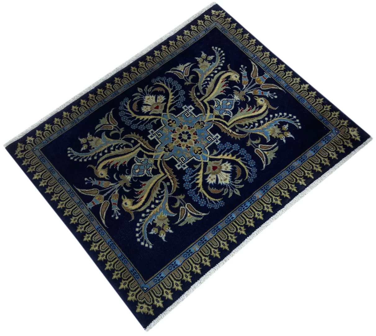 keshan-teppich-63-x-80-cm-150000-knoten-handgeknupft-orientteppich-2 Perserteppich Keshan 63 x 80 cm Wolle handgeknüpft