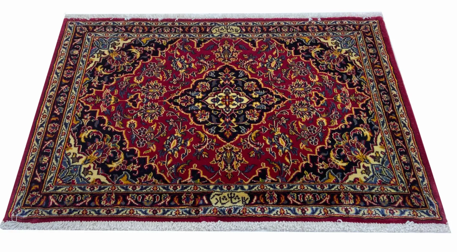 keshan-teppich-64-x-100-cm-150000-knoten-m-handgeknupft-orientteppich-1 Perserteppich Keshan 64 x 100 cm Wolle handgeknüpft