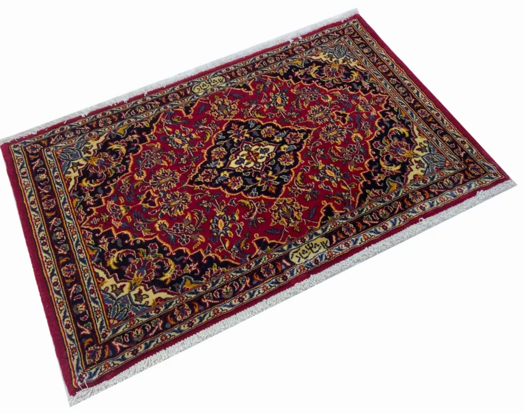 keshan-teppich-64-x-100-cm-150000-knoten-m-handgeknupft-orientteppich-2 Perserteppich Keshan 64 x 100 cm Wolle handgeknüpft
